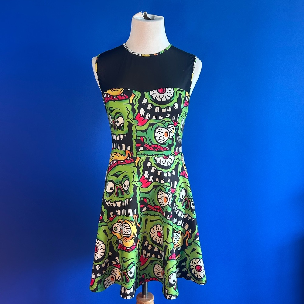NWT Zombie Print Skater Sleeveless Dress